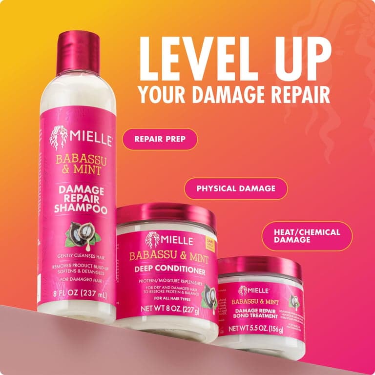 Mielle Organics Tratamiento Reparador de Enlaces Babassu & Menta para Cabello Dañado por Químicos y Calor, 5.5 Onzas - imagen 4