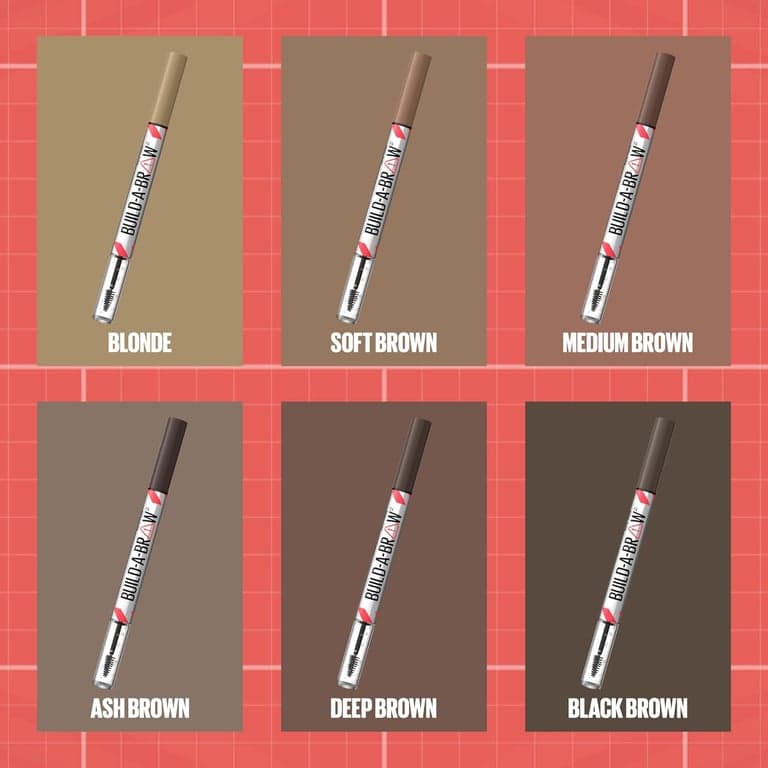 Maybelline Build-A-Brow Lápiz de Cejas 2 en 1 y Gel Sellador de Cejas, Maquillaje de para de Aspecto Real y Más Voluminosas, Marrón Suave, 1 Unidad - imagen 5