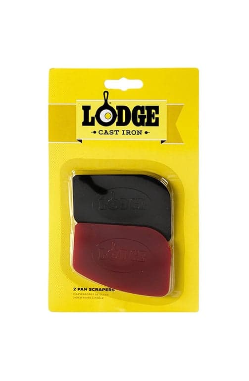 Raspadores de sartén Lodge. Limpiadores de sartenes de hierro fundido de policarbonato de mano. (Rojo/Negro) 2 unidades (Paquete de 144) - imagen 3