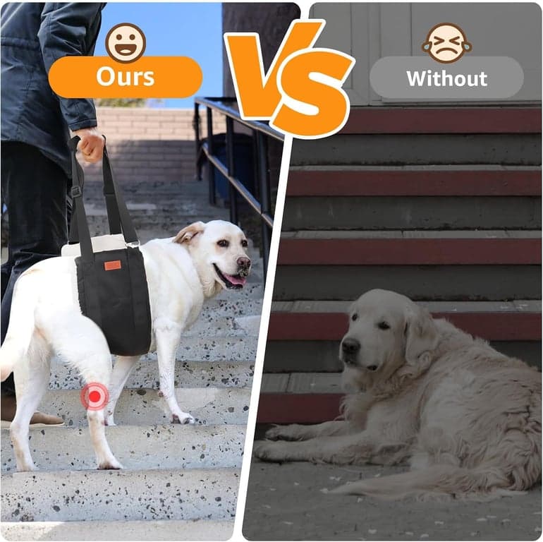 Arnés ajustable para perros grandes, soporte para patas traseras, ayuda para la movilidad de patas débiles - vista alternativa