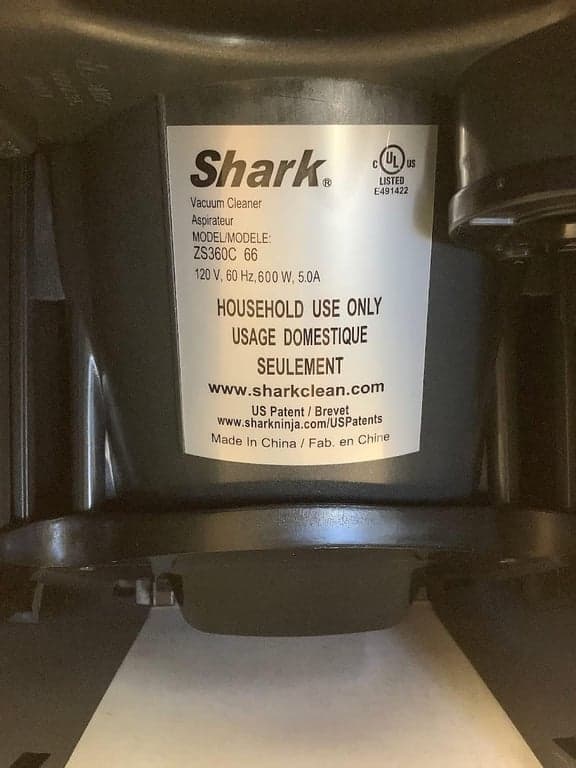 Cabezal de motor de cuerpo Shark solamente para ZS360C Compatible con ZS360 ZS361C ZS362 ZS362C QS360 APEX Rocket Stick Vacuum, MHZS360, sin depósito de polvo - imagen 4