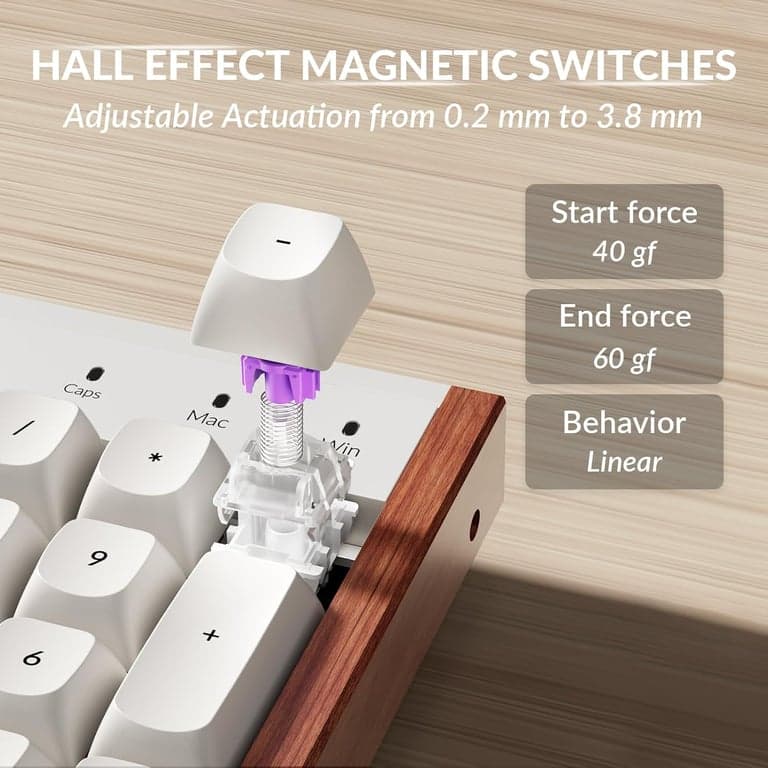 Teclado inalámbrico Keychron K10 HE de tamaño completo con efecto Hall, Rapid Trigger - imagen 3