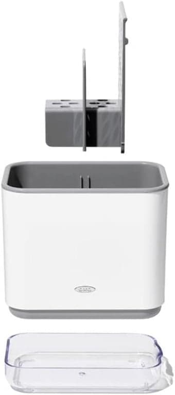 Organizador de fregadero de acero inoxidable OXO Good Grips y soporte para esponjas - vista alternativa
