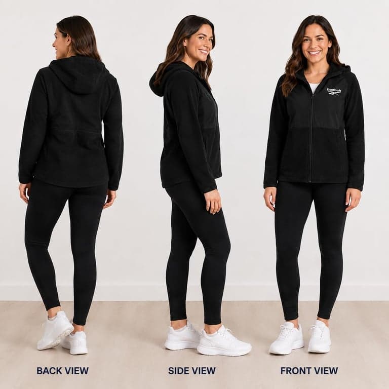 Reebok Womens Fleece Jacket Lightweight Zip-Up Hooded Winter Coat for Women | Super-Soft Plush Lining Feels Great Against Skin, Versatile for Errands or Outdoor Wear, Easy Layer Into Winter - vista alternativa