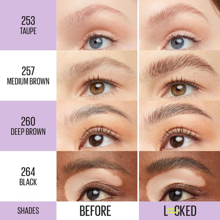 Maybelline Super Lock Brow Glue Gel para Cejas, Ligero para Cejas para hasta 24 Horas de Fijación, Transparente, 1 Unidad - imagen 2