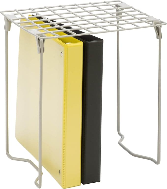 Honey-Can-Do Estante apilable de alambre de acero para casillero, organizador de almacenamiento de metal plateado, inserto de casillero escolar y de gimnasio de alta resistencia ajustable en altura, estantería utilitaria que ahorra espacio - imagen 3
