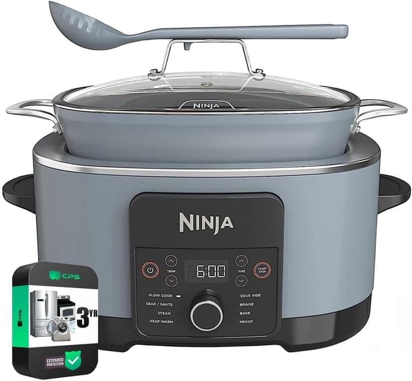 Ninja MC1001 Foodi Possible Slow Cooker PRO Multi-Cooker (Renovado) Paquete con de Protección Mejorada CPS de 3 Años