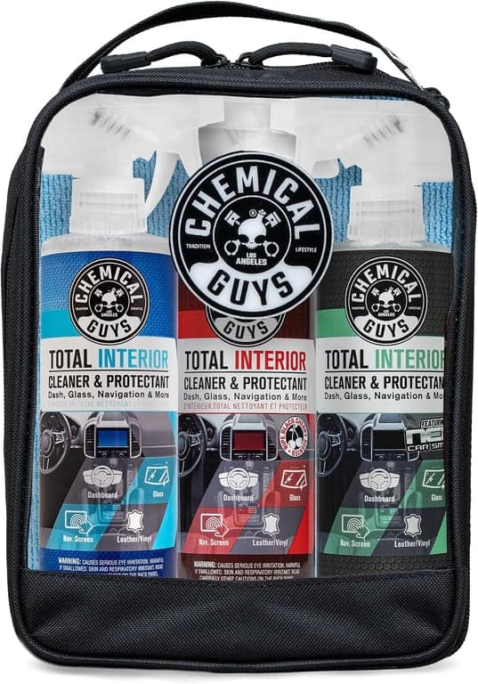 Chemical Guys, Kit Surtido de Limpiador Total Interior, Auto Nuevo y Cereza Negra | Pruebe dos aromas en una caja, un spray de un solo paso para tableros, asientos, paneles de puertas y pantallas, en caja listo para regalar - vista alternativa
