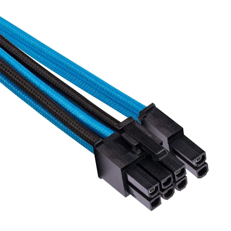 CORSAIR Kit de Inicio de Cables PSU Premium con Funda Individual – Azul/Negro, 2 Años de Garantía, para PSUs - imagen 6