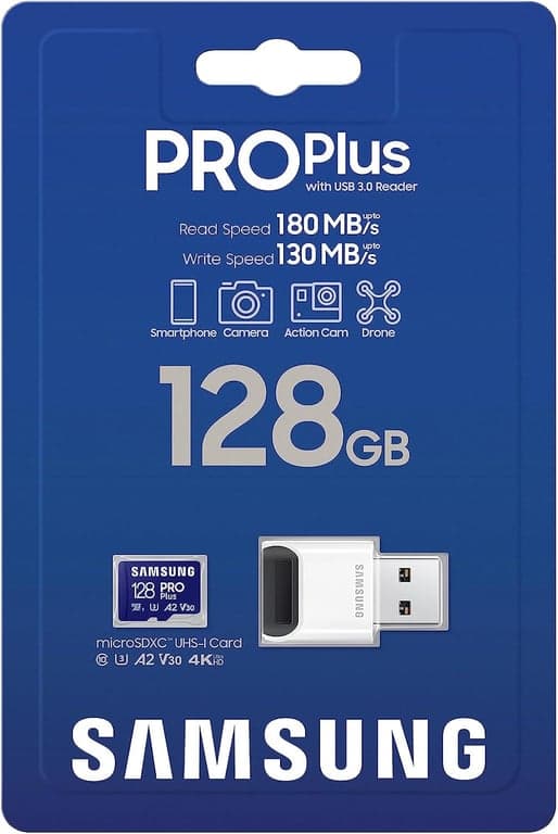 Tarjeta de memoria microSDXC Samsung PRO Plus de 128 GB + lector, hasta 180 MB/s - imagen 6