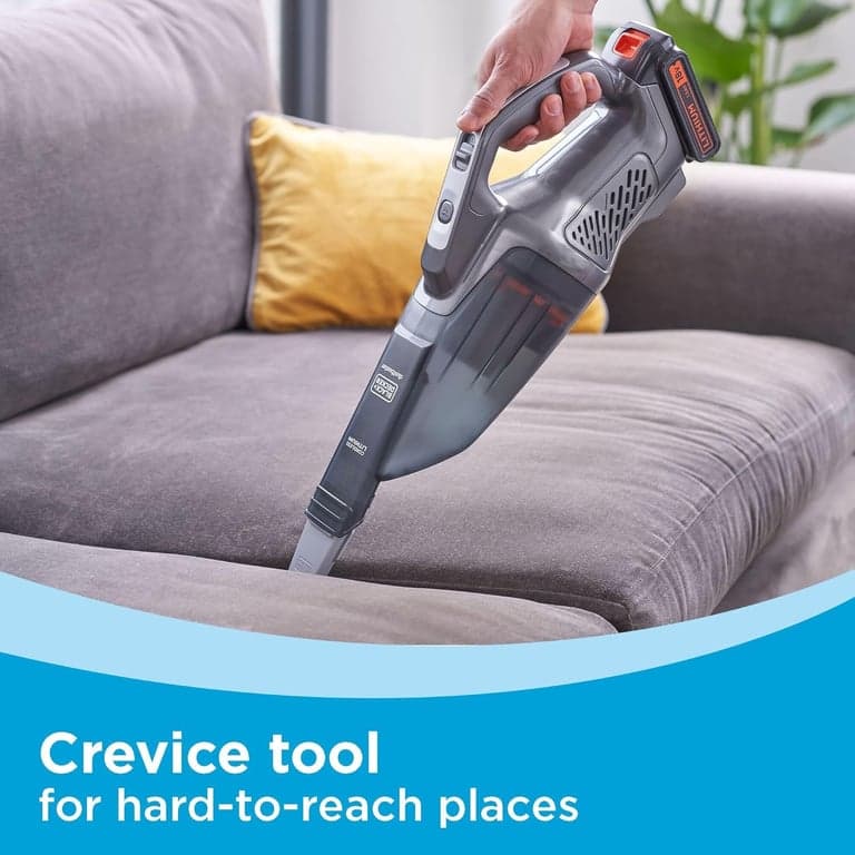 BLACK+DECKER 20V dustbuster Aspiradora pequeña de mano portátil inalámbrica para el hogar y el automóvil, incluye batería recargable (BCHV001C1) - imagen 4