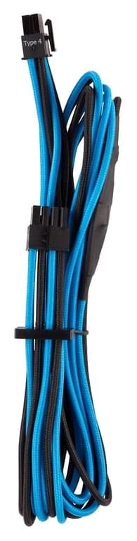 CORSAIR Kit de Inicio de Cables PSU Premium con Funda Individual – Azul/Negro, 2 Años de Garantía, para PSUs - imagen 3