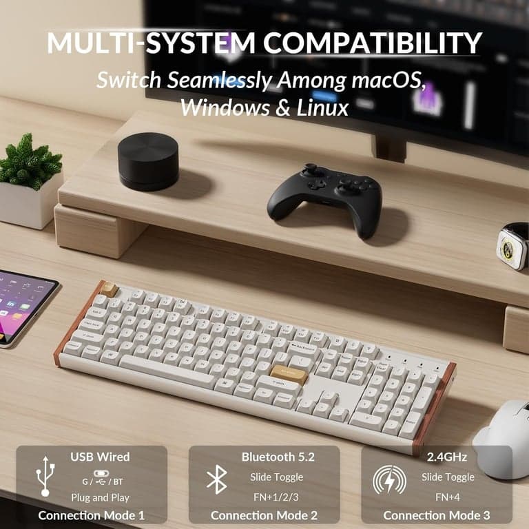 Teclado inalámbrico Keychron K10 HE de tamaño completo con efecto Hall, Rapid Trigger - imagen 2