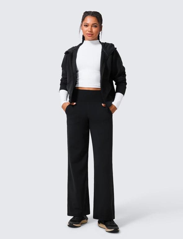 CRZ YOGA Butterlift Pantalones de Pierna Ancha Bolsillos 29"/31"/33" | Suaves como Mantequilla, Compresión Moderada, Yoga, Casual, Talle Alto, para Mujer - imagen 2