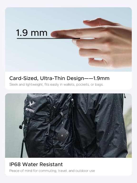UGREEN FineTrack Slim Duo2 Wallet Tracker Card (iOS and Android) - imagen 5