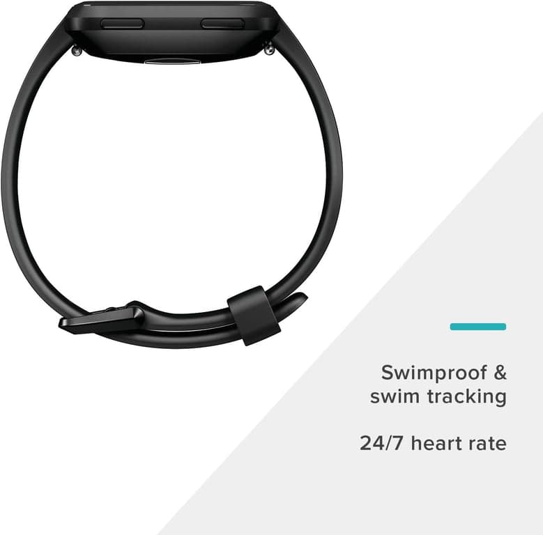 Reloj inteligente Fitbit Versa, Negro/Aluminio Negro, Talla única (Bandas S y L incluidas) - imagen 2