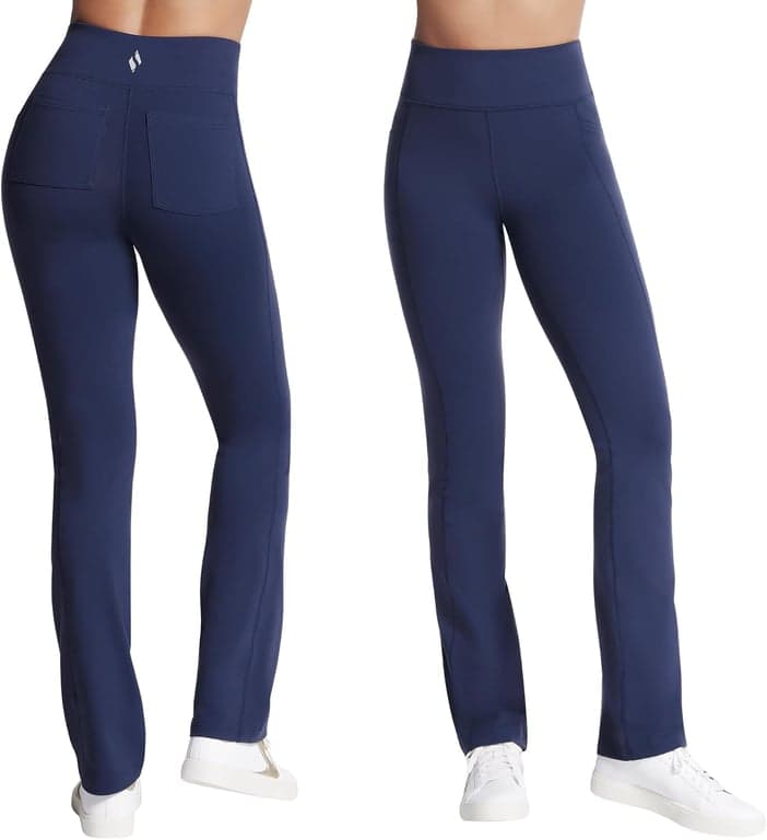 Pantalón Skechers Go Walk de mujer de talle alto Joy – Elástico en 4 direcciones, absorbe la humedad, pretina en capas - vista alternativa