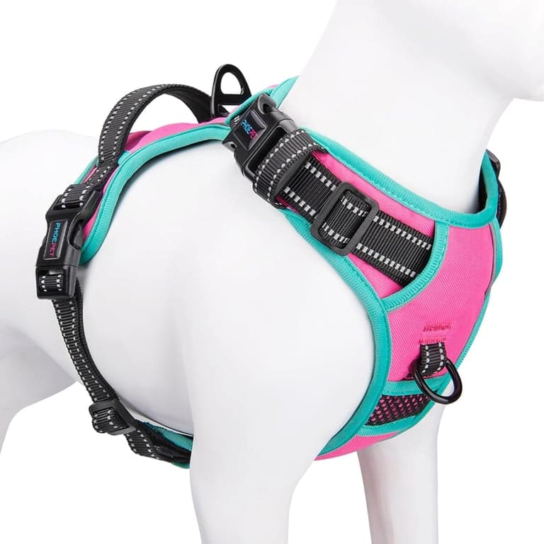 PHOEPET Arnés para perro mejorado sin tirones, chaleco reflectante ajustable
