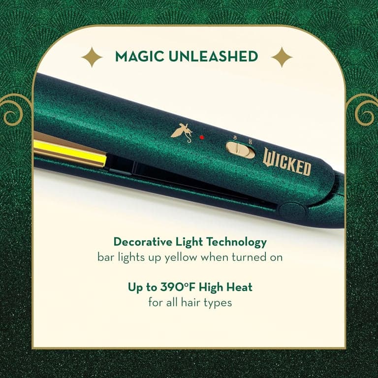 Plancha para el cabello Wicked Elphaba de Conair, alisador de cabello de 1 pulgada - imagen 2