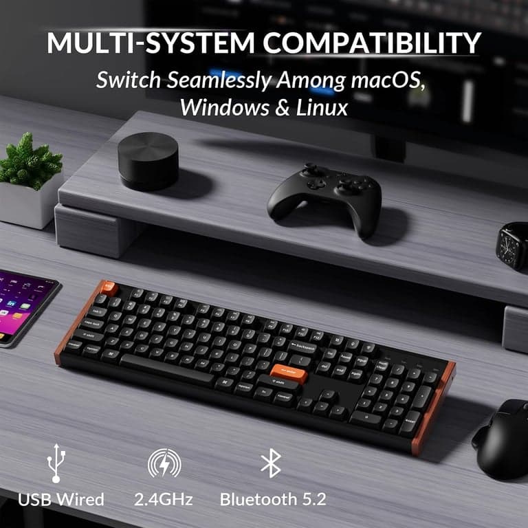 Teclado inalámbrico Keychron K10 HE de tamaño completo con efecto Hall, gatillo rápido - vista alternativa