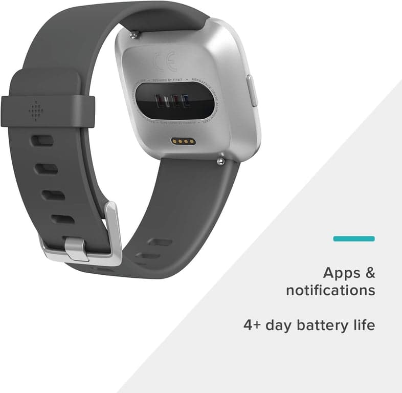 Smartwatch Fitbit Versa Lite, GPS, Aluminio Carbón/Plata, Talla Única (Bandas S y L Incluidas) - imagen 3