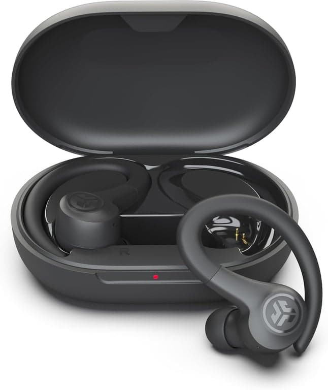 JLab, Go Sport+, Auriculares Inalámbricos Verdaderos para Entrenamiento, Deportivos Bluetooth, Llamadas Claras, Grafito