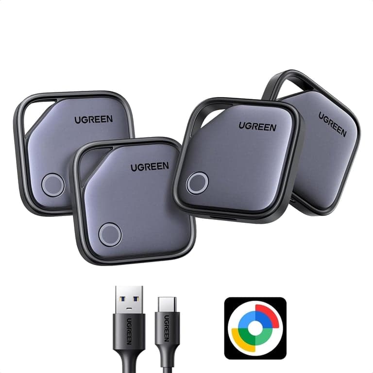 UGREEN FineTrack G (solo Android) Etiquetas de rastreo aéreo, carga USB-C