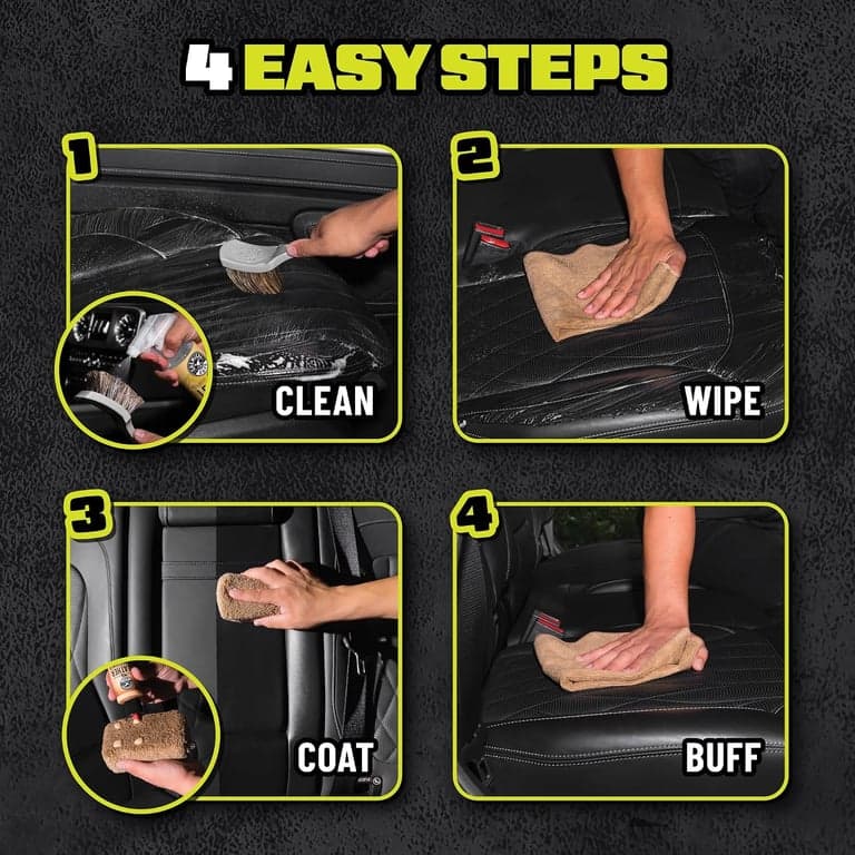 Chemical Guys, Kit de Cuidado para Cuero de Auto, Limpiador, Acondicionador y Herramientas, 6 Piezas - imagen 6