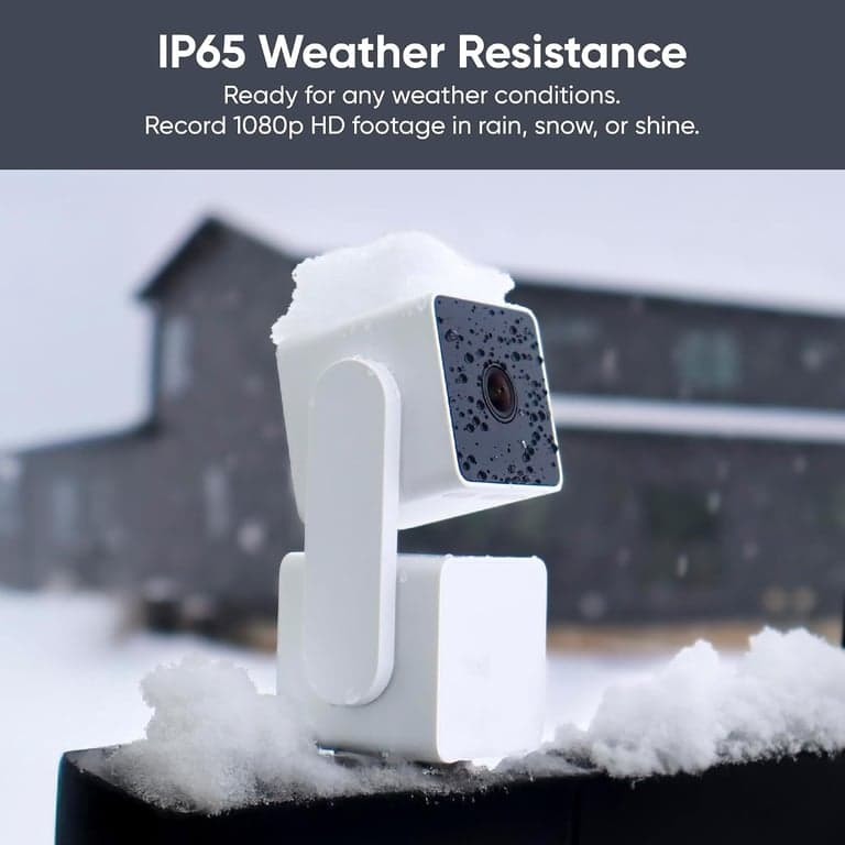 WYZE Cam Pan v3, cámara de seguridad inteligente Wi-Fi con giro/inclinación/zoom de 1080p con clasificación IP65 para interiores/exteriores con visión nocturna a color, audio bidireccional, compatible con Alexa y Google Assistant - imagen 3
