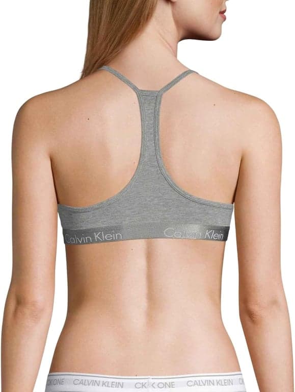 Sostén bralette Calvin Klein Motive Cotton ligeramente forrado para mujer - vista alternativa