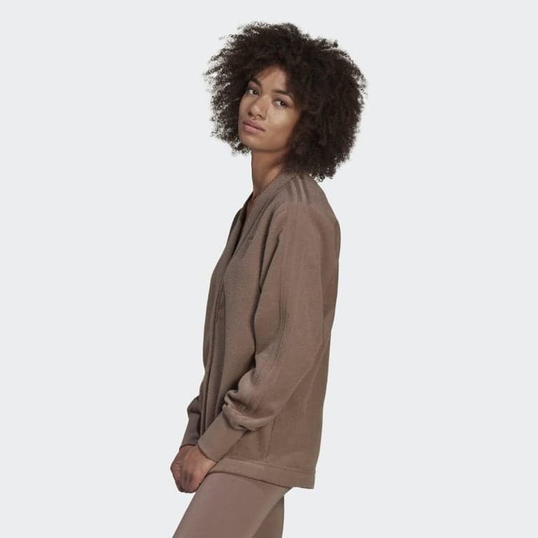 adidas Originals Womens Winterease Cardigan, Trace Brown - imagen 2