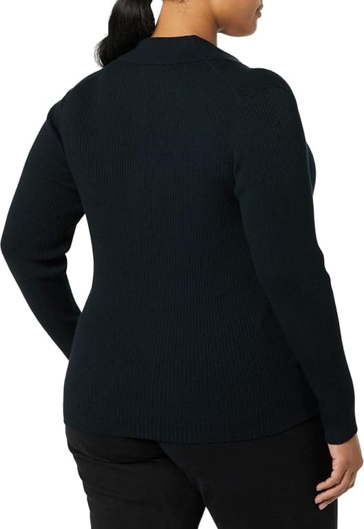 Cárdigan acanalado tipo polo elástico de calibre fino para mujer Amazon Essentials (anteriormente Daily Ritual) - imagen 4
