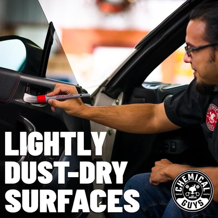 Chemical Guys, Kit de limpieza interior de coche de 9 piezas, limpiador, gel, cepillos | Gel de limpieza de coche Sticky Icky, cepillos de detallado y toallas de microfibra, paquete completo de limpieza y refresco interior de coche - imagen 5