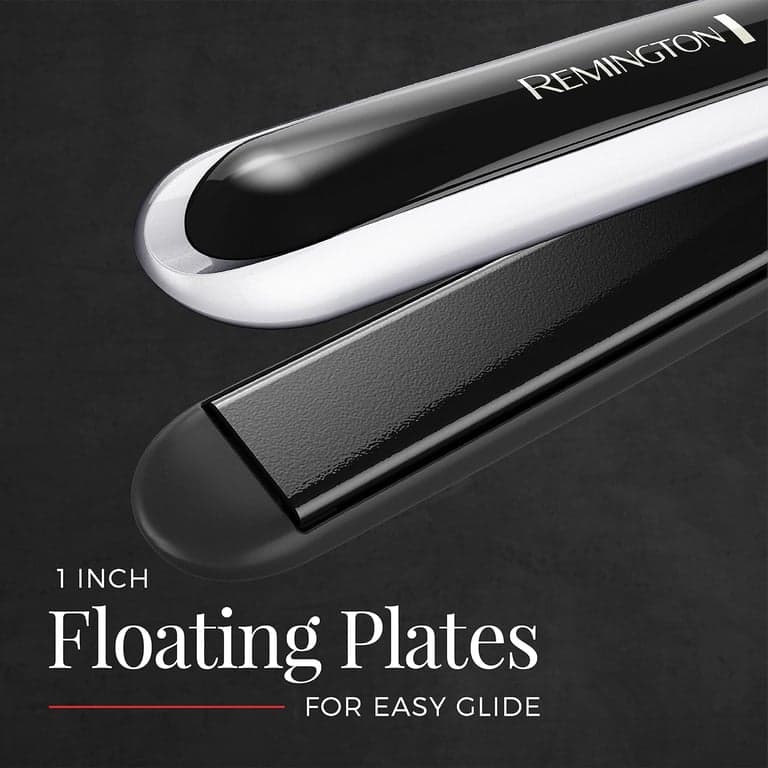 Plancha de pelo Remington Pearl Pro Ceramic, placas flotantes de 1 pulgada, negro/blanco - imagen 3