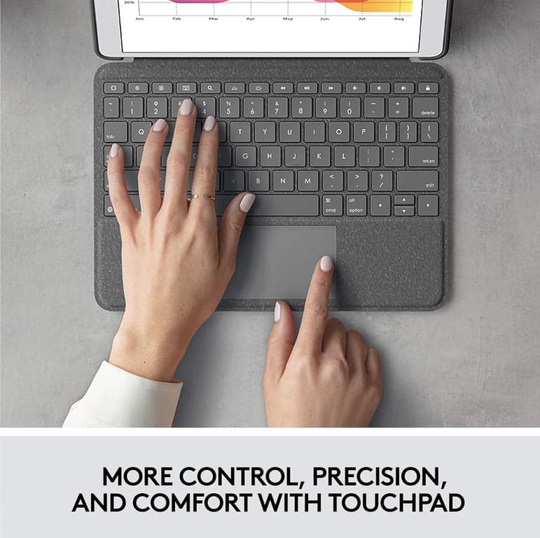 Teclado Logitech Combo Touch para iPad de 7ª, 8ª y 9ª generación - Grafito - vista alternativa