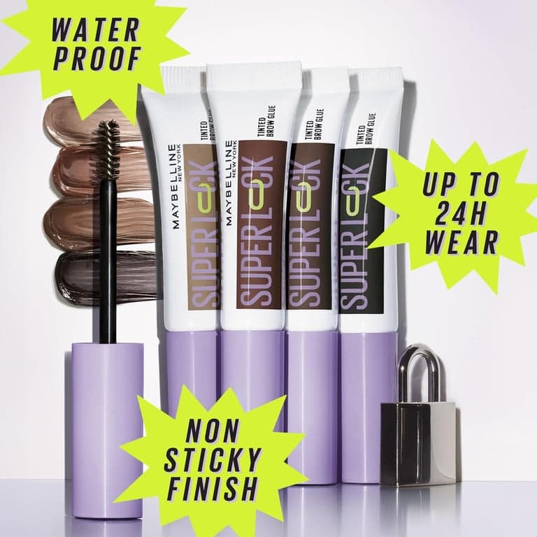 Maybelline Super Lock Brow Glue Gel para Cejas, Ligero para Cejas para hasta 24 Horas de Fijación, Transparente, 1 Unidad - imagen 3