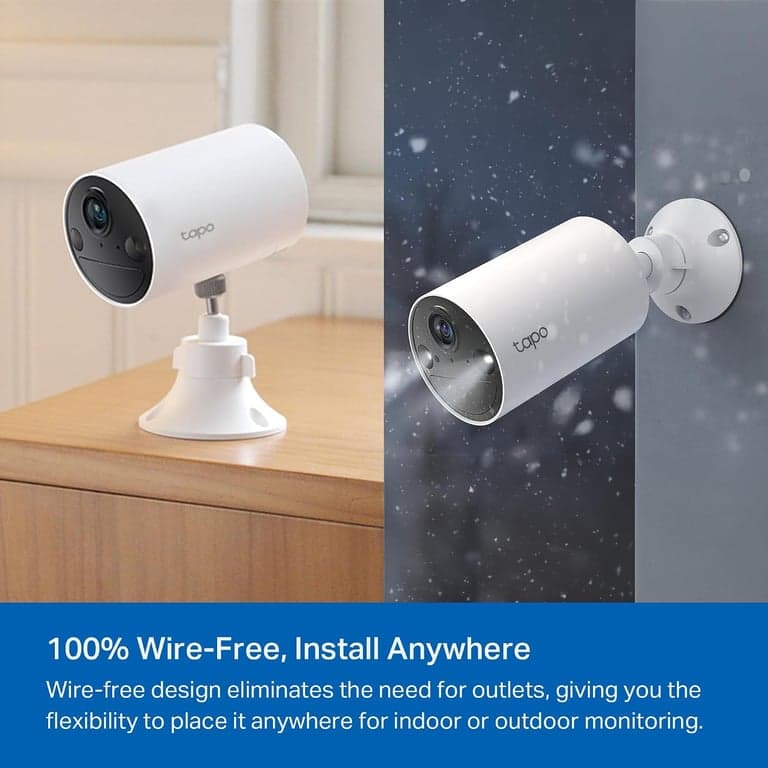 Cámara de seguridad inalámbrica para exteriores TP-Link 𝗧𝗮𝗽𝗼, 1080P, hasta 180 días de duración de la batería, detección de personas gratuita, almacenamiento SD/en la nube, visión nocturna a color con foco, no requiere concentrador, funciona con Alexa, Tapo C402 - imagen 2
