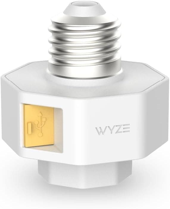 Adaptador de corriente Wyze Lamp Socket v2 para Cam v3/v3 Pro/ v4/OG/Pan v3/Pan v4 (cámara se vende por separado)