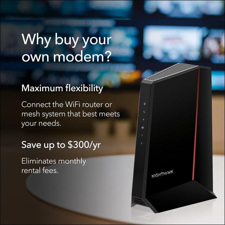 NETGEAR Nighthawk DOCSIS 3.1 Módem de Cable de División Media/Alta (CM2500-1AZNAS) – Aprobado para las Velocidades Más Rápidas de Hoy - Funciona con Todos los Proveedores de Incl. Xfinity, Spectrum, Cox - Planes de hasta 2Gbps (Renovado) - imagen 2