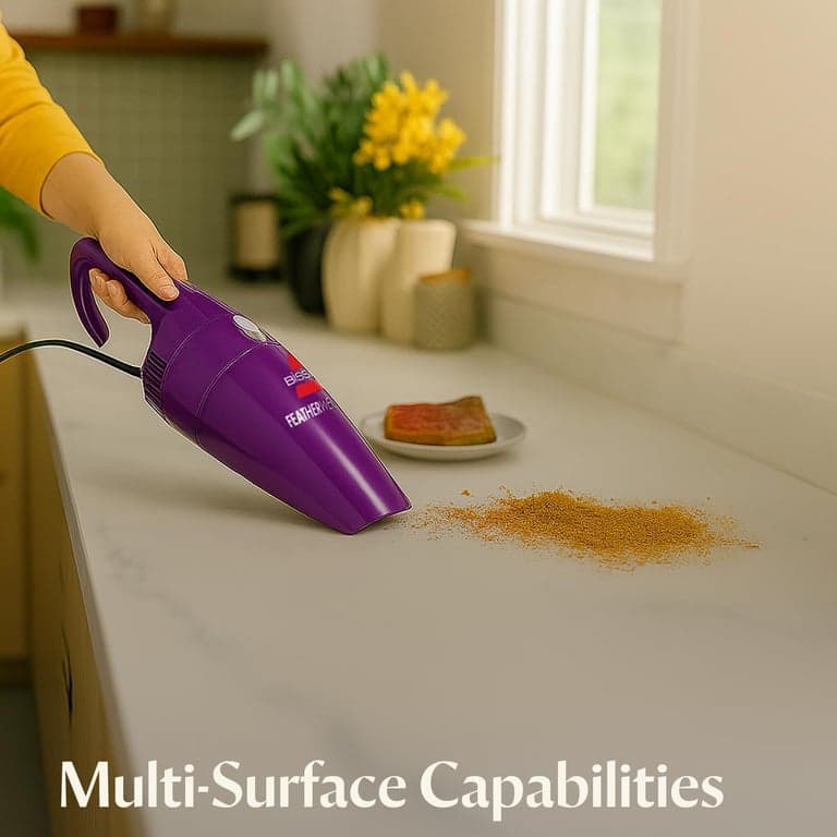 Bissell 2033 Featherweight Stick Aspiradora sin Bolsa Ligera y Escoba Eléctrica con Herramienta para Grietas para Suelos Duros y Alfombras, Azul - imagen 5