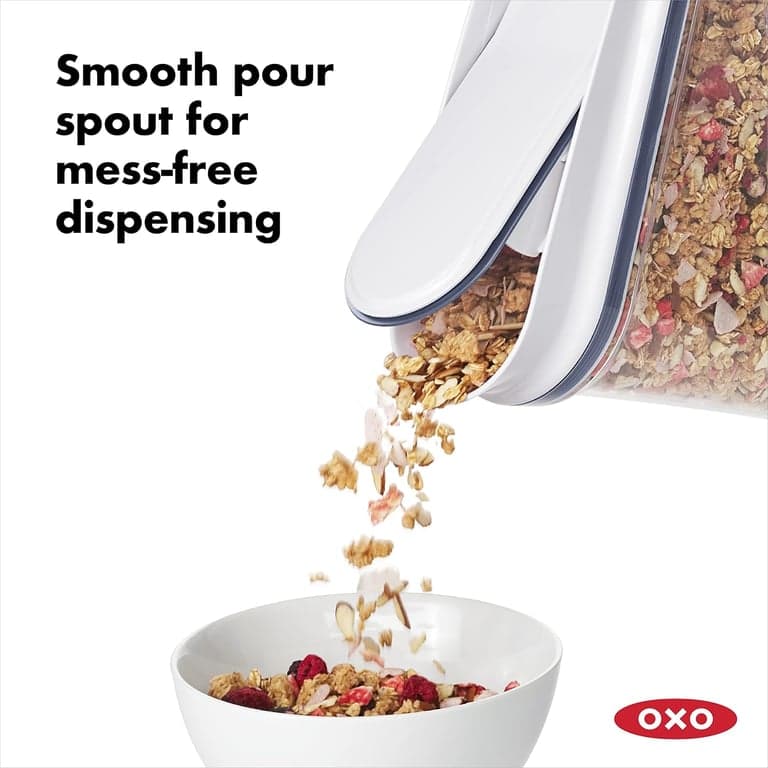 OXO Good Grips POP Dispensador de Cereal Hermético Juego de 3 Piezas, 3.4 Qt Cada Uno - imagen 3