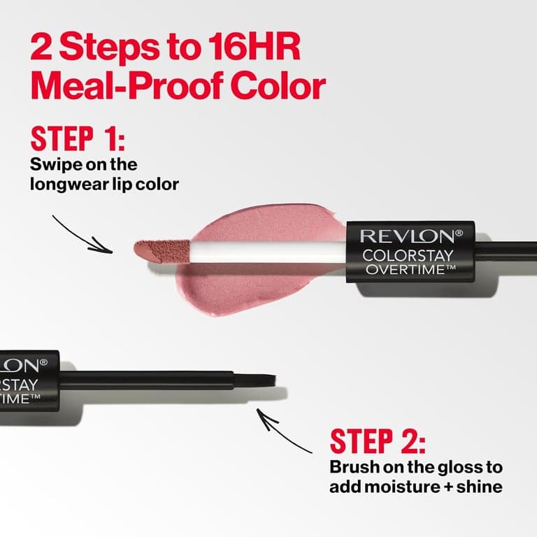 Revlon ColorStay Overtime Lipcolor, 005 Infinite Raspberry, 0.07 fl oz - imagen 3