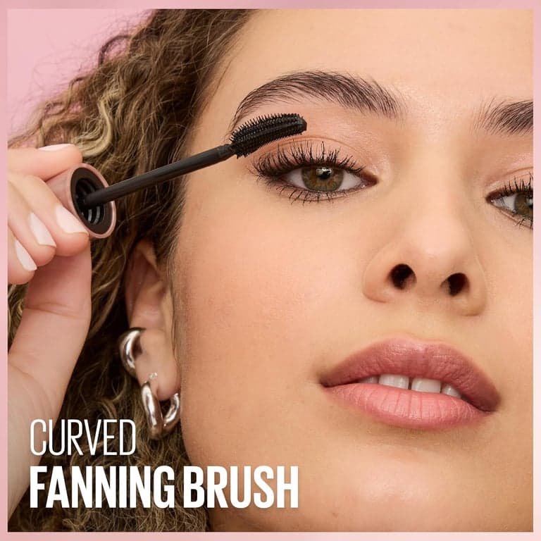 Maybelline Lash Sensational Máscara Lavable, Alargadora y Voluminizadora para un Efecto Abanico Completo, Blackest Black, 1 Unidad - imagen 3