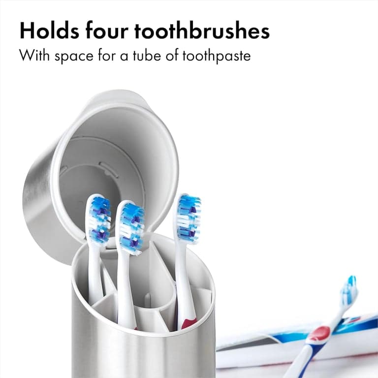 Juego de soporte para cepillos de dientes OXO Good Grips para baño - Acero inoxidable - vista alternativa