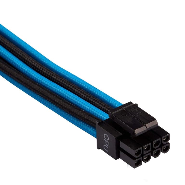 CORSAIR Kit de Inicio de Cables PSU Premium con Funda Individual – Azul/Negro, 2 Años de Garantía, para PSUs - imagen 4