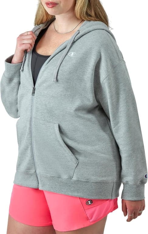 Sudadera con capucha y cremallera completa Champion para mujer, Powerblend, forro polar, sudadera con capucha para mujer (tallas grandes disponibles) - imagen 3