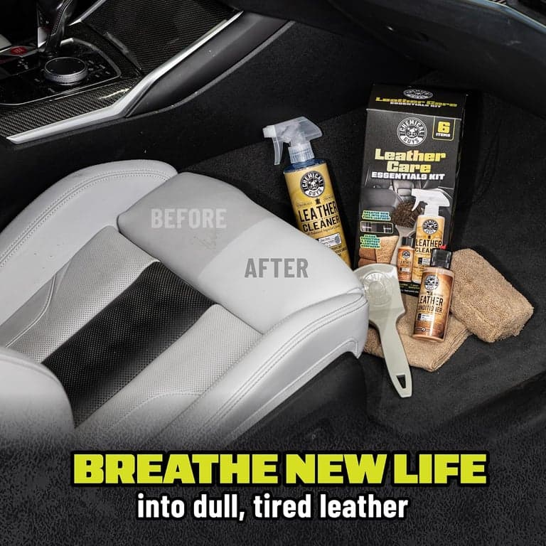 Chemical Guys, Kit de Cuidado para Cuero de Auto, Limpiador, Acondicionador y Herramientas, 6 Piezas - vista alternativa