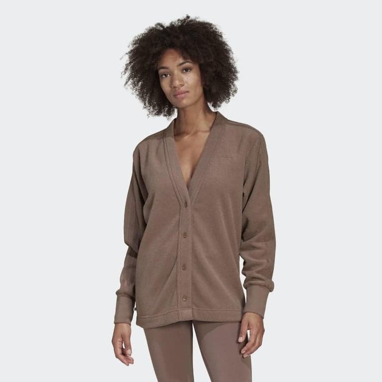 adidas Originals Womens Winterease Cardigan, Trace Brown - vista alternativa