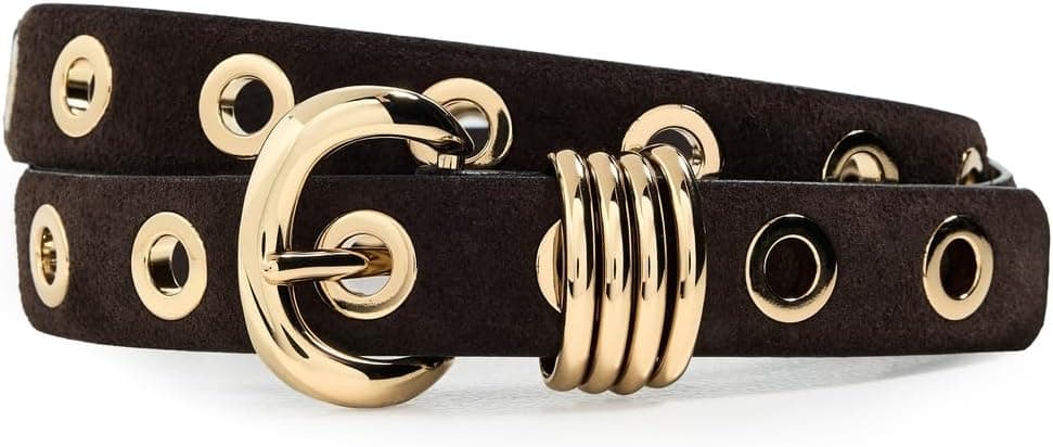 Cinturón de ojales metálicos de gamuza para mujer Madewell