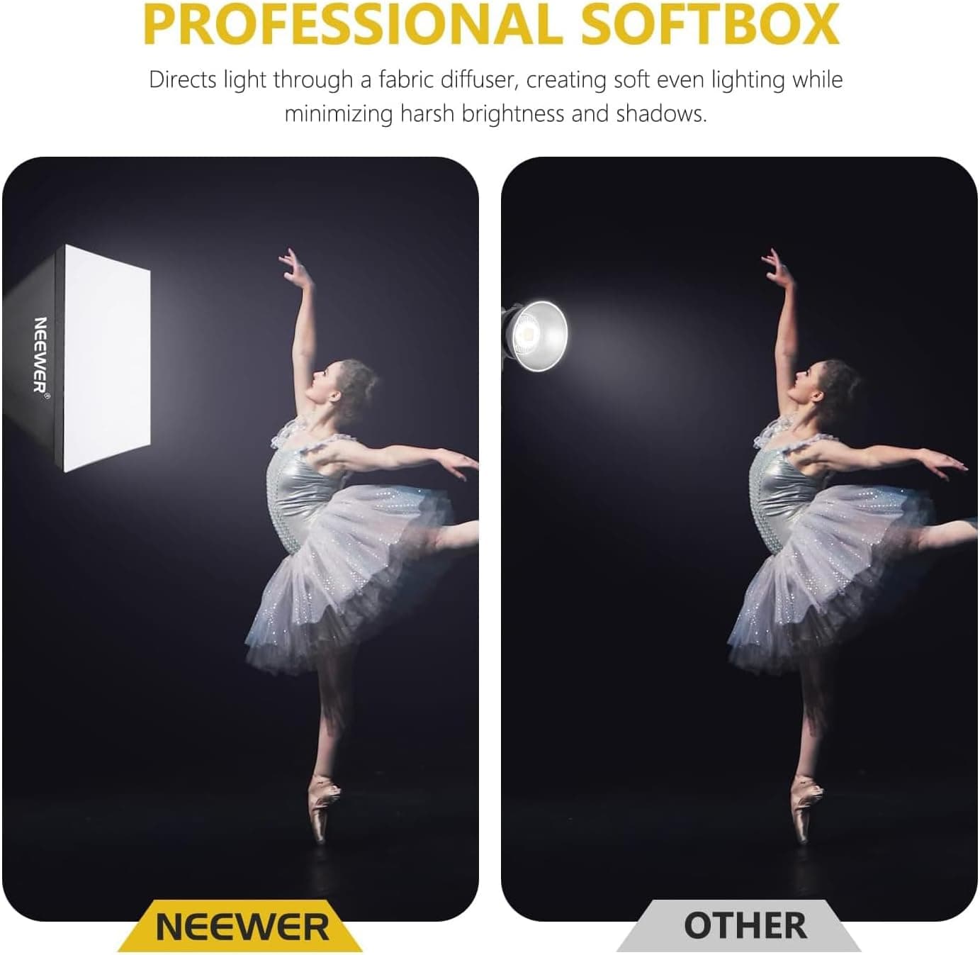 NEEWER Kit de Iluminación Softbox Equivalente a 700W, Paquete de 2, Equipo de Estudio Fotográfico - imagen 4